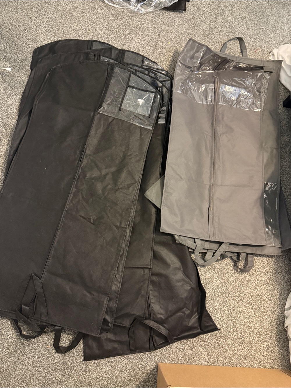 Set of Black and Gray Garment Bags